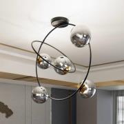 Ascella loftlampe, lodret, 5 lyskilder, grafit