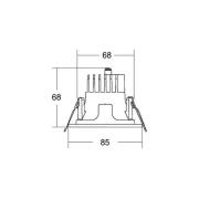 BRUMBERG Apollo Micro facetteret, rund, DALI, 4000 K sort