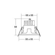 BRUMBERG Apollo Micro, glat, kantet, 3.000 K, hvid