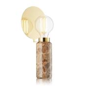 Blindspot bordlampe, brun, marmor