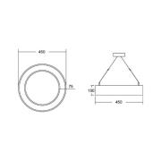 BRUMBERG Biro Circle Ring10 direkte DALI Ø 45cm sort 3000K