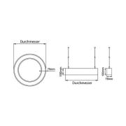 BRUMBERG Biro Circle Ring10 op/ned Ø45cm on/off sort 830