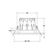 BRUMBERG LED-spot BB21 IP65 on/off-tilslutningsdåse mat nikkel