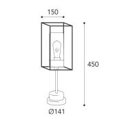 Cubic³ 3369 sokkellampe antik messing/opal