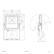 EVN Panthera udendørs spot sensor IP44 10W 4.000K