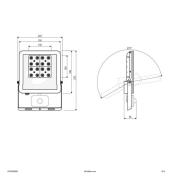 EVN Panthera udendørsspot sensor IP44 30 W 3.000 K