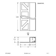 EVN APFL5 fliseprofil på siden 200 cm x 3,3 cm alu