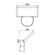 LED udendørs væglampe Alkes S, 20 cm bred