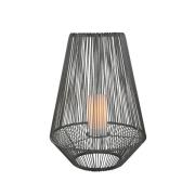 Mineros LED solcellebordlampe, grå, højde 51 cm