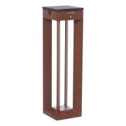 LED-solcellelampe Borne med sensor, 45 cm, corten