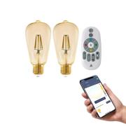 EGLO connect E27 ST64 lampe 5,5W 500lm 2200K 2stk