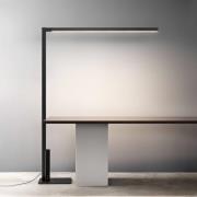 OLEV LED-gulvlampe Crane, 3.000 K, sort, metal, dæmpbar