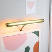 Gallerilampe Mona-Lisa, messing, bredde 35 cm