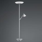 Findus LED-gulvlampe, 2 lyskilder, nikkel