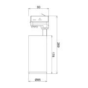 LED-skinnespot Lucea 3-kreds 15W sort