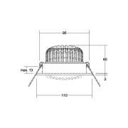 BRUMBERG Kerby-R LED-indbygningsspot 3.000 K, hvid