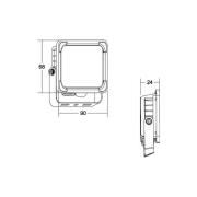 BRUMBERG Neo Micro LED-projektør, bredde 9 cm, 4.000K