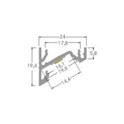 BRUMBERG One LED overflademonteret hjørneprofil, aluminium, 3 meter