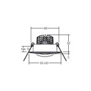 BRUMBERG BB14 indbyg. dim2warm RC blank hvid