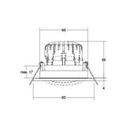 BRUMBERG BB23 indbyg. IP65 RC driver kantet sort