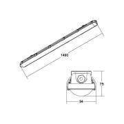 BRUMBERG Humid One Pro LED-badelampe DALI 149 cm