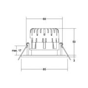 BRUMBERG BB20 IP65 indbygget RC-driver kantet hvid