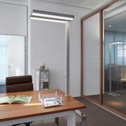 LED-bordlampe MAULjuvis, sølv, 120 cm dæmpbar klemmefod