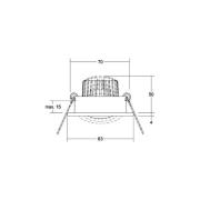 BRUMBERG LED-indbygningsspot Berrie-R, RC dæmpbar, nikkel