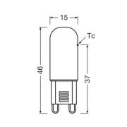 OSRAM LED-pære med stiftsokkel G9 1,8 W klar 2.700 K