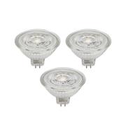 Prios LED-reflektor GU5.3 4.3W 345lm 36° klar 827 sæt med 3 stk