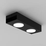 Ian downlight i sort, 2 lyskilder