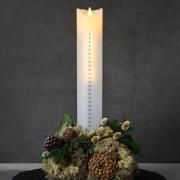 Sara Calendar LED-lys, hvid/sølv, højde 29 cm