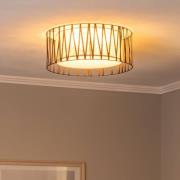 Loftlampe Harmony, sort, naturlig jute, Ø 50 cm