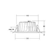 BRUMBERG LED-indbygningsdownlight Lydon Mini, hvid, DALI, 3.000 K