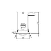 BRUMBERG indbygningsspot Tirrel-R, GU10 fatning, mat sort