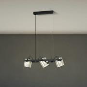 Hornwood 2 hængelampe, længde 78 cm, sort, 3 lyskilder.