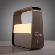 PURE LED-bordlampe Pure Go, brun, aluminium