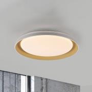 JUST LIGHT. Sati loftlampe, plast, hvid/messing