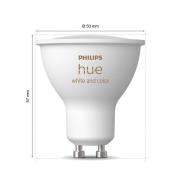 Philips Hue White & Colour Ambiance LED-reflektorpære GU10 4,2 W