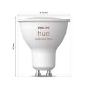 Philips Hue White & Color Ambiance LED GU10 4,2 W, 2-pak