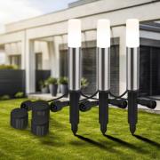 LED-lampe med jordspyd 3926032 12V 3x-udvidelse Stål Ø 4cm