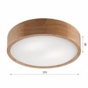 Envostar Caspian loftlampe, Ø 37 cm, IP54, eg