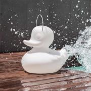 LED-designlampe DUCK-DUCK S til udendørs brug i hvid