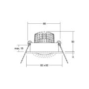 BRUMBERG LED indbygningsspot Tirrel-S, RC driver rund, hvid mat