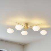 Lindby Valisa loftslampe, guld, 5-lys