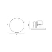 Indbygningslampe Wall 68R Glas RD, hvid, aluminium, CCT