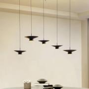 Lindby LED-hængelampe Norvind, 10 lyskilder, sort, dæmpbar.