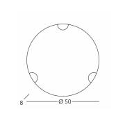 Kolarz loftlampe Nonna, Ø 50 cm, spredt blomst blå, glas