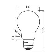 OSRAM LED-pære E27 5W mat 2.700K 1055lm 2er