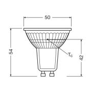 OSRAM LED PAR16 reflektorpære GU10 2,5W 100° 2,700K 3-pak